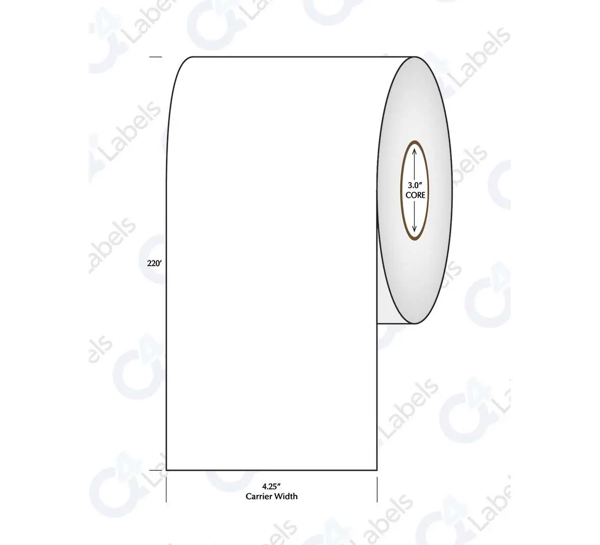 4” x 220’ inkjet labels