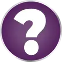 purple question circle icon